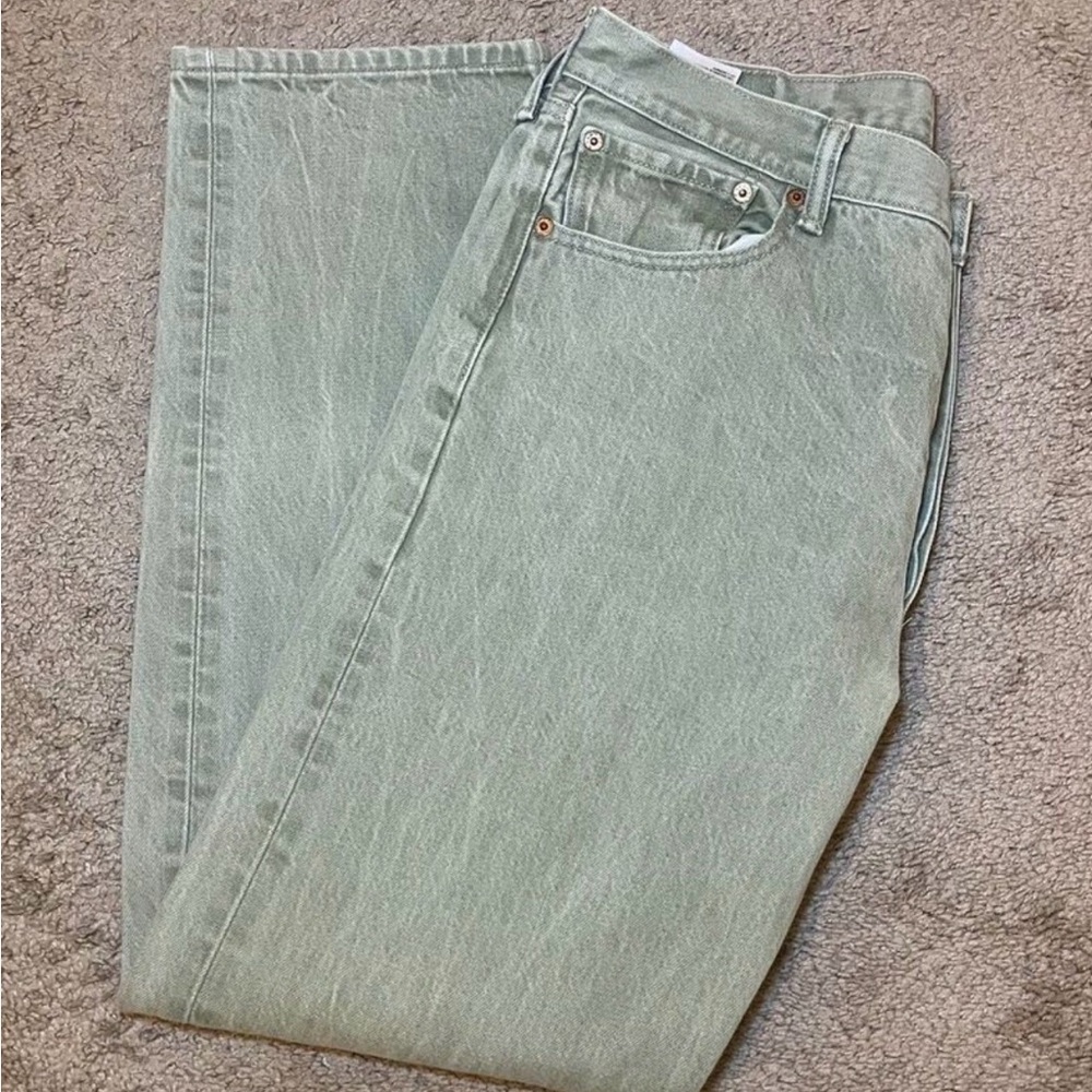 Levi's Men's 501 Button fly jeans Sage green 36x34